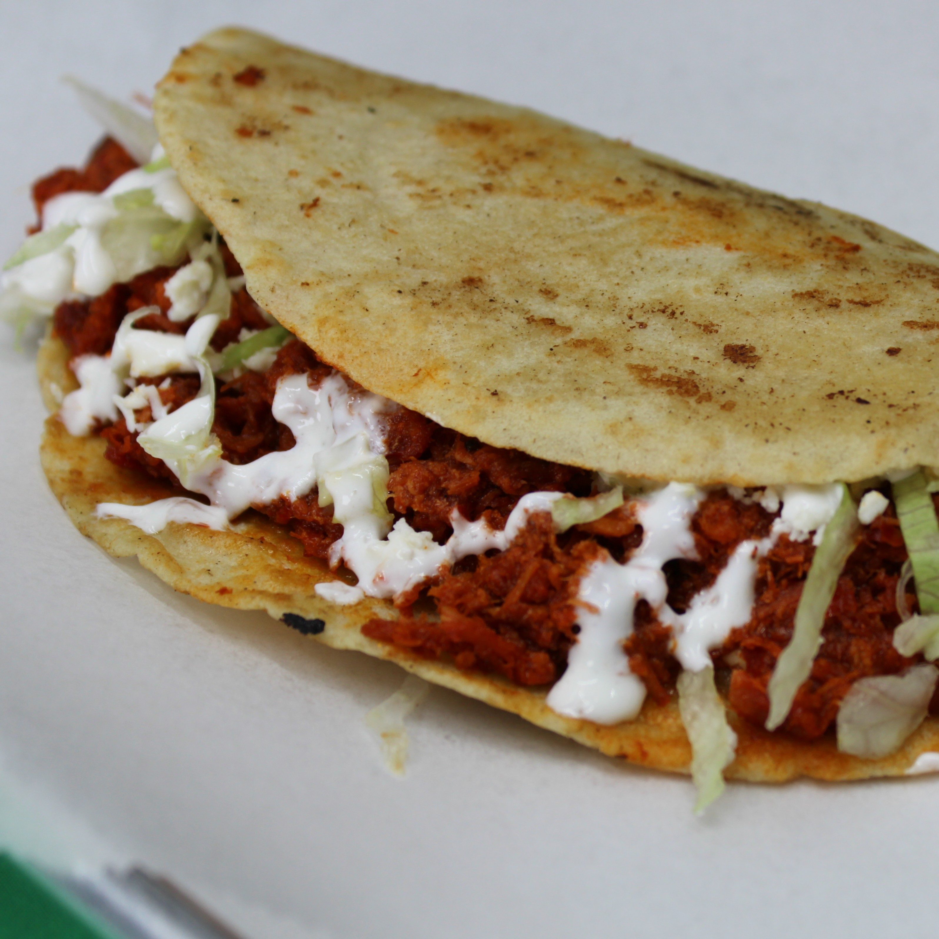 Chicharrón Prensado Quesadilla.