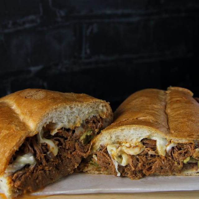 Birria Torta / Birria Sandwich.